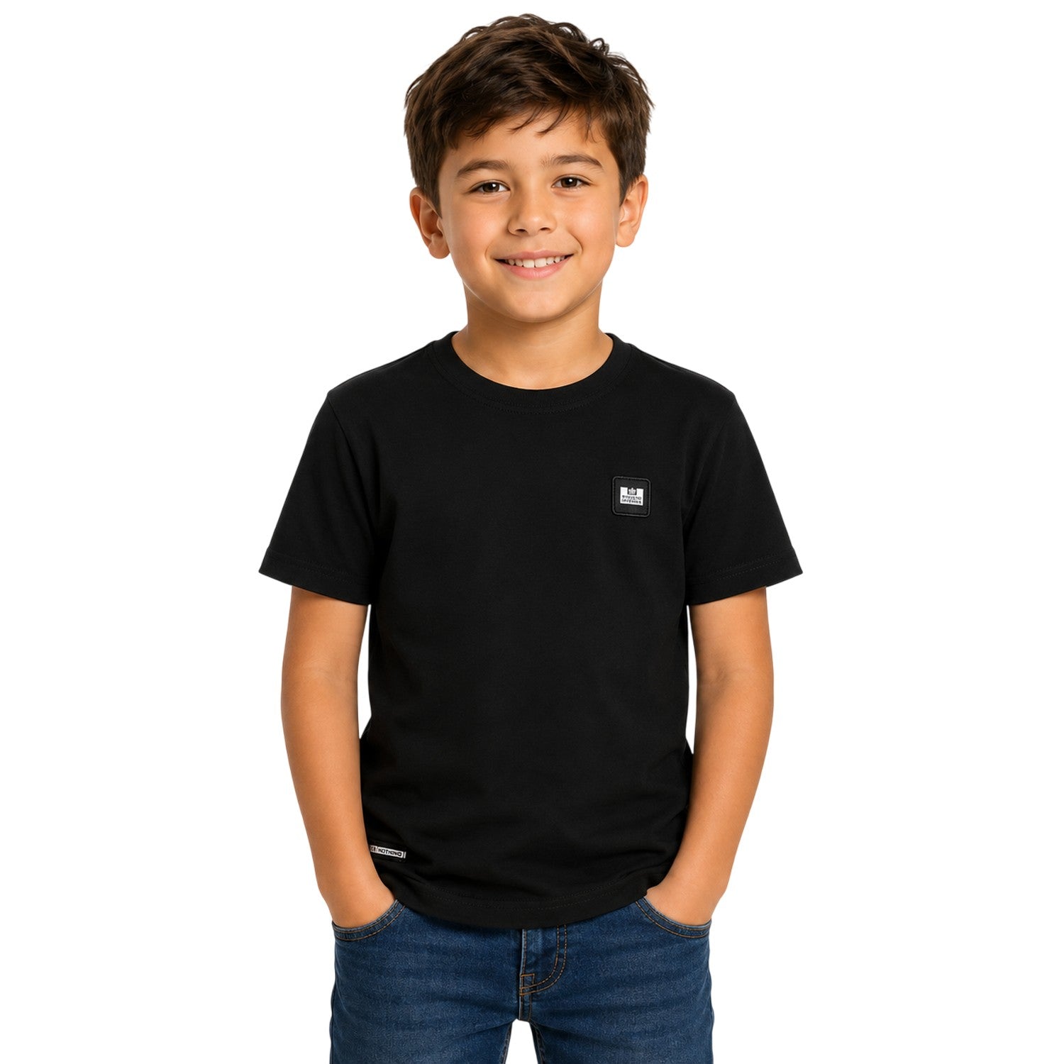 Black - Side - Weekend Offender Childrens-Kids Kingston Cotton T-Shirt