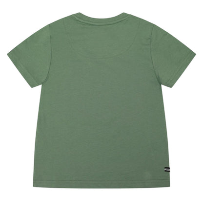 Mid Green - Back - Weekend Offender Childrens-Kids Kingston Cotton T-Shirt