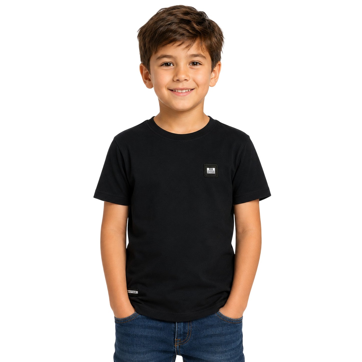 Navy - Side - Weekend Offender Childrens-Kids Kingston Cotton T-Shirt