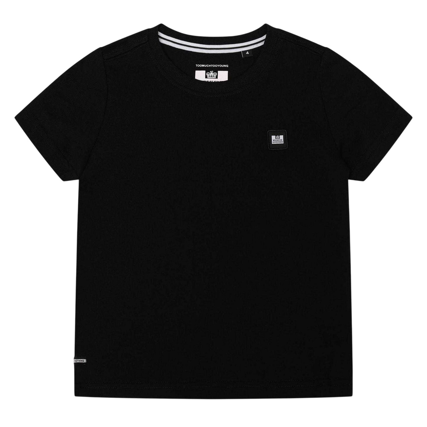 Black - Front - Weekend Offender Childrens-Kids Kingston Cotton T-Shirt