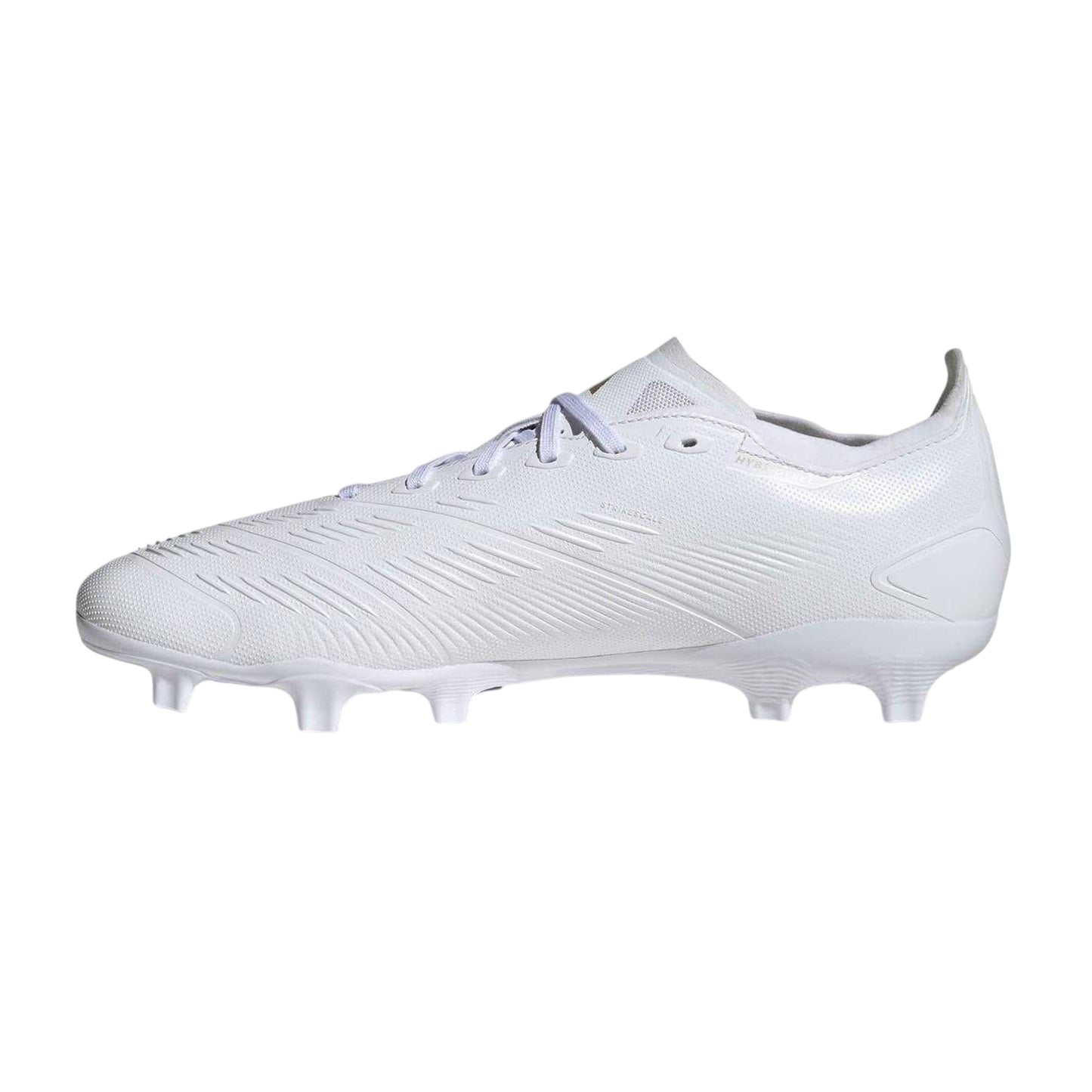White-Gold-Bling - Side - Adidas Mens Predator 24 League Leather Firm Ground Football Boots