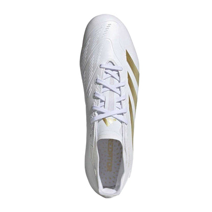 White-Gold-Bling - Lifestyle - Adidas Mens Predator 24 League Leather Firm Ground Football Boots