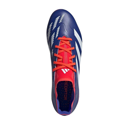 Blue-White-Red - Lifestyle - Adidas Mens Predator 24 League Leather Firm Ground Football Boots