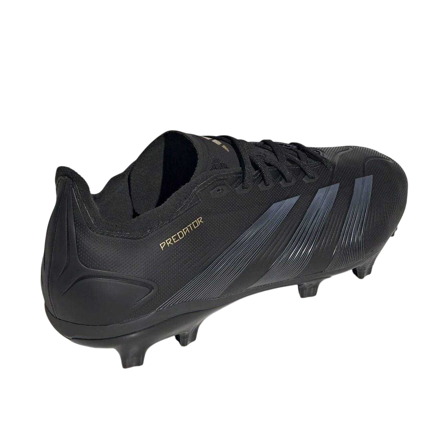 Core Black-Carbon Grey - Back - Adidas Mens Predator 24 League Leather Firm Ground Football Boots