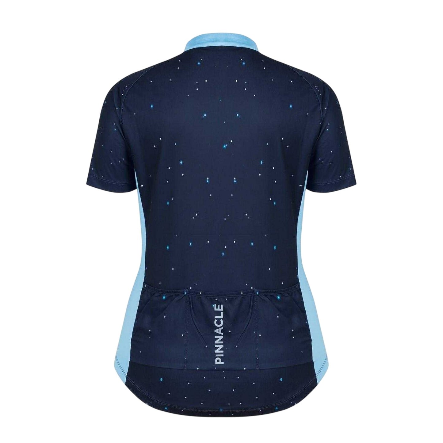 Blue - Back - Pinnacle Womens-Ladies Half Zip Cycling Jersey