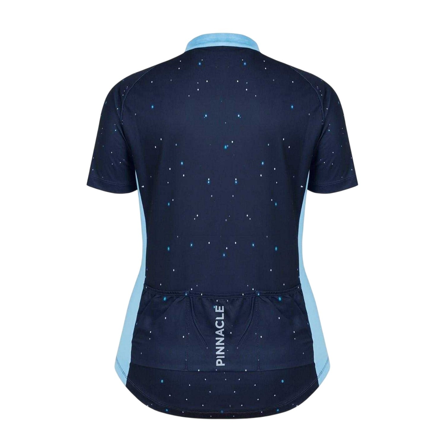 Blue - Back - Pinnacle Womens-Ladies Half Zip Cycling Jersey
