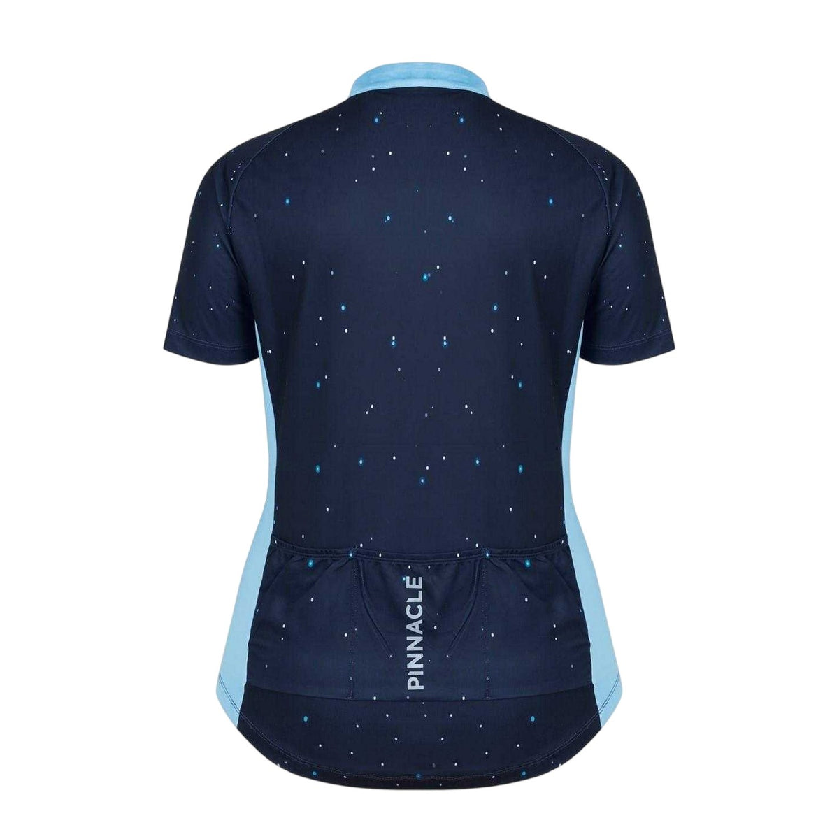 Blue - Back - Pinnacle Womens-Ladies Half Zip Cycling Jersey
