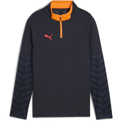 Navy-Red - Front - Puma Childrens-Kids Cup Quarter Zip Drill Top