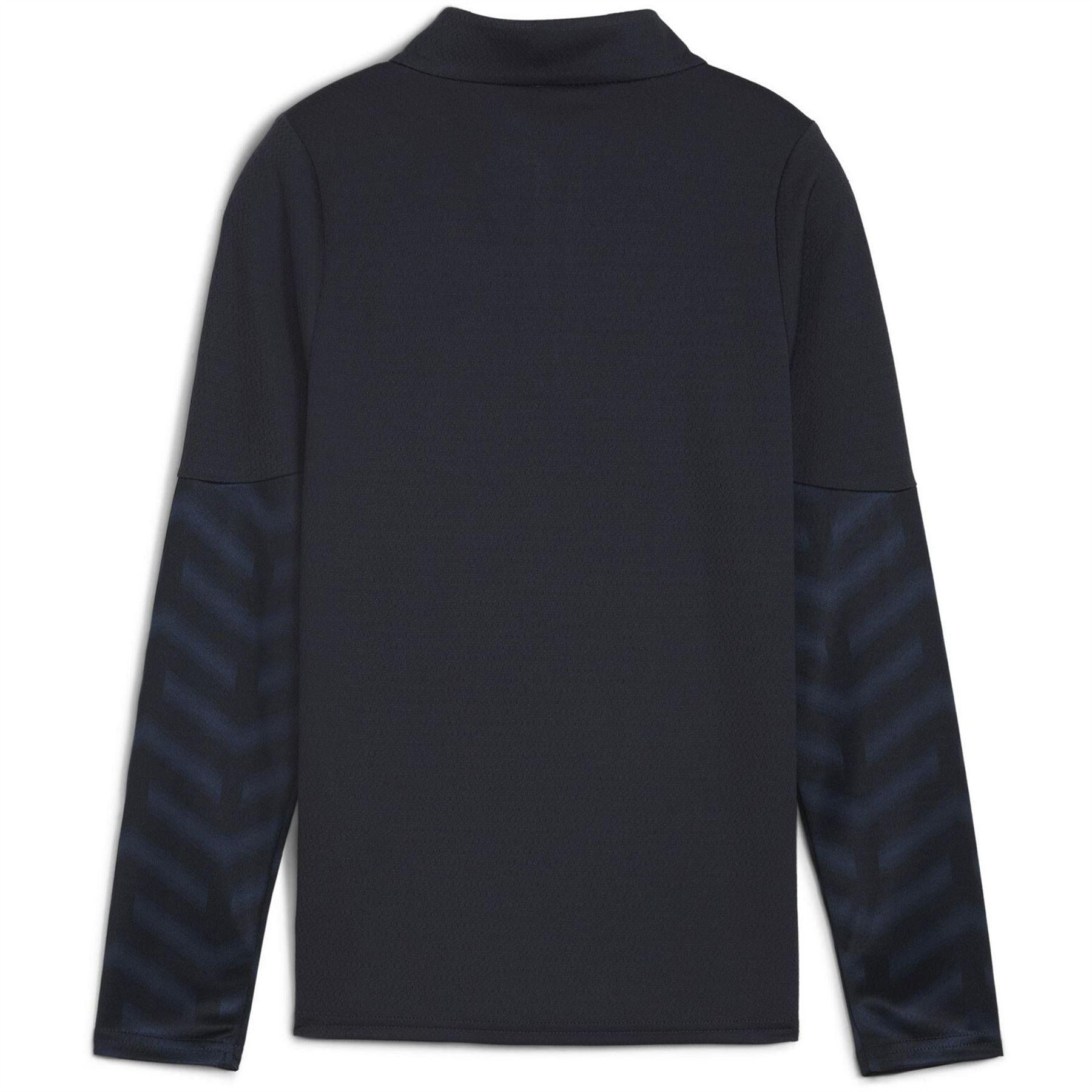 Navy-Red - Back - Puma Childrens-Kids Cup Quarter Zip Drill Top