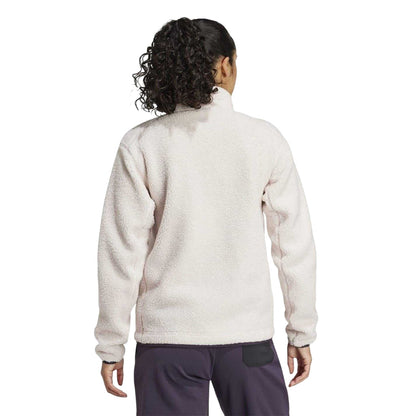 Putty - Back - Adidas Womens-Ladies Terrex Xploric High Pile Sweatshirt