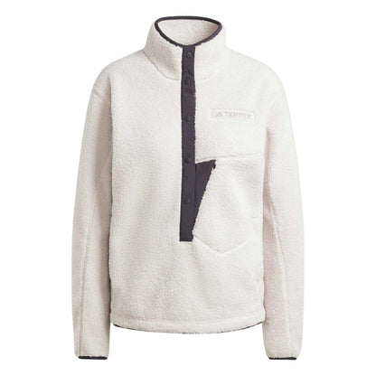 Putty - Front - Adidas Womens-Ladies Terrex Xploric High Pile Sweatshirt