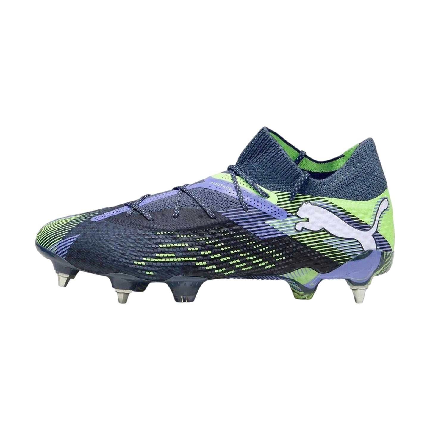 Grey - Back - Puma Mens Future 7 Ultimate Knitted Collar Football Boots