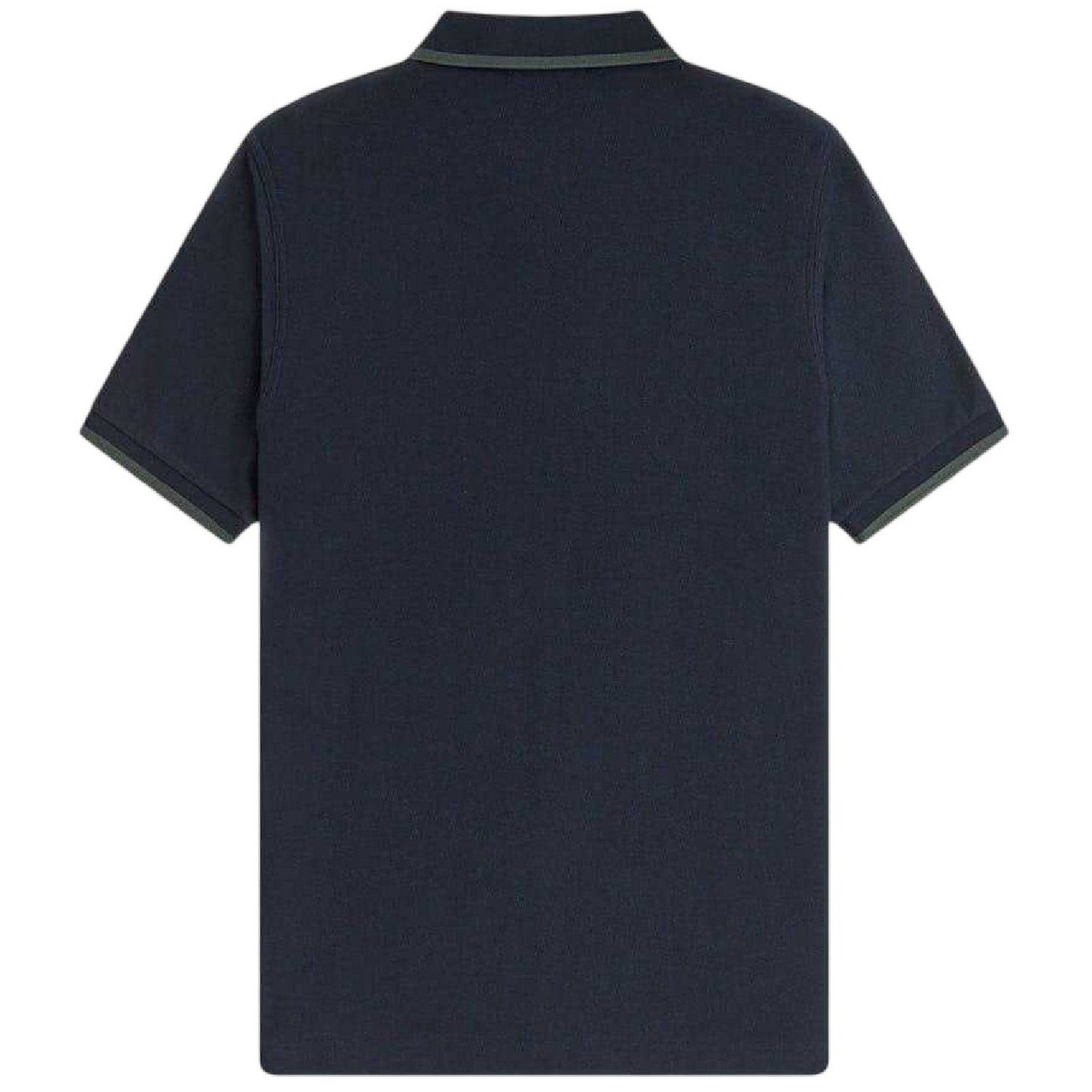 Navy - Back - Fred Perry Mens Zip Neck Polo Shirt