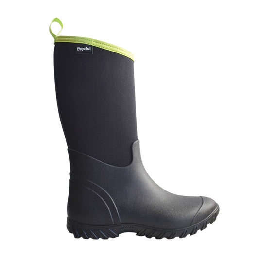 Black-Lime - Front - Brogini Womens-Ladies Belmont Logo Waterproof Mid Calf Boots