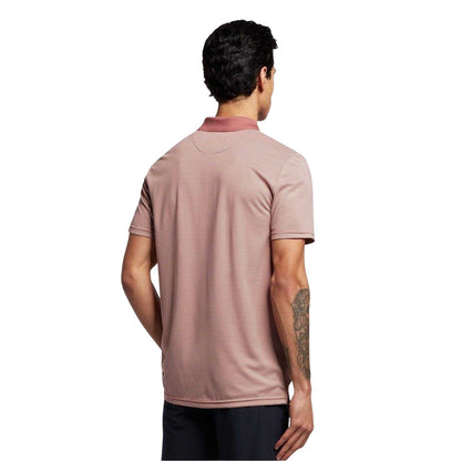 Rose Brown - Back - Lyle & Scott Mens Pinstripe Collared Regular Polo Shirt