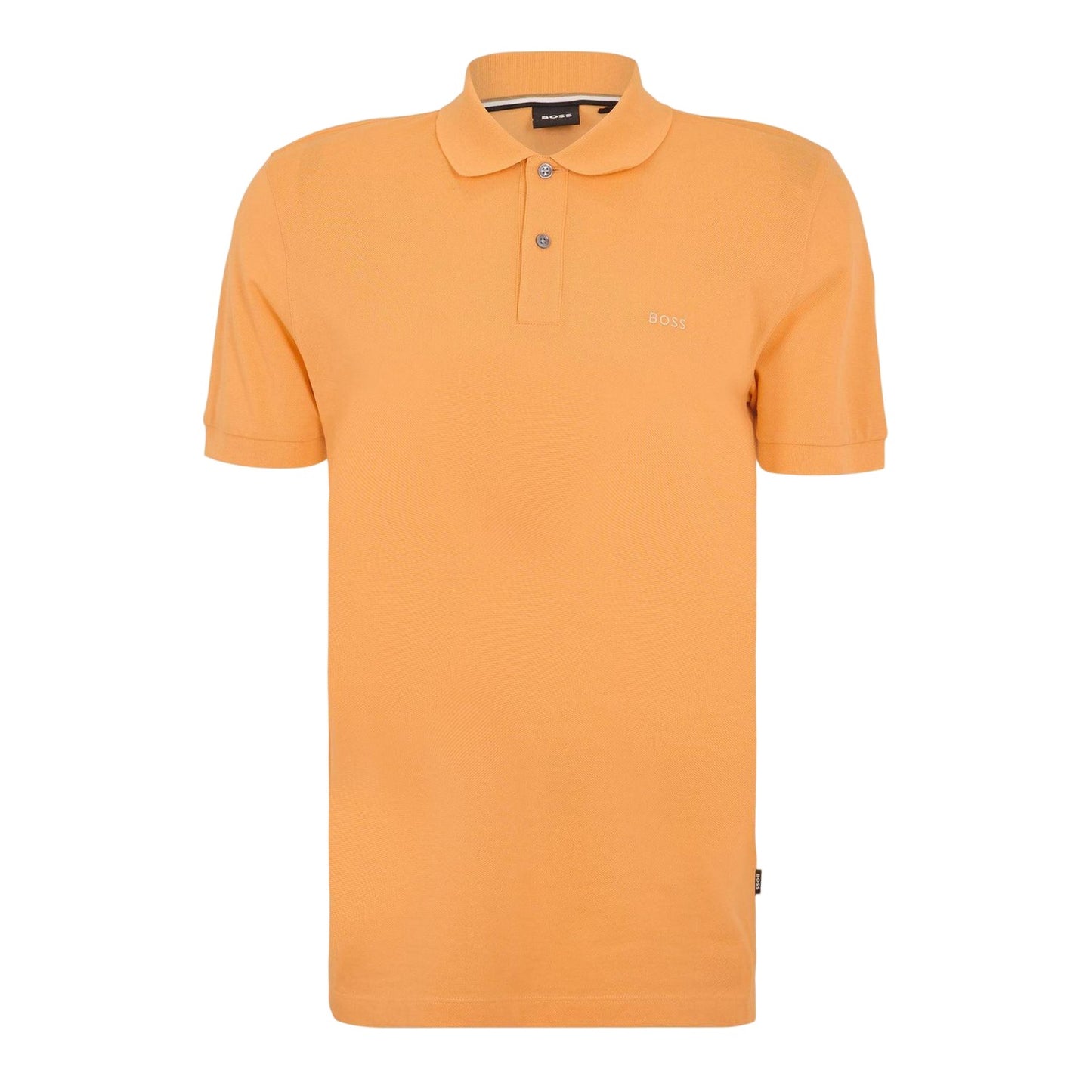 Medium Orange - Front - Boss Mens Pallas Cotton Regular Polo Shirt