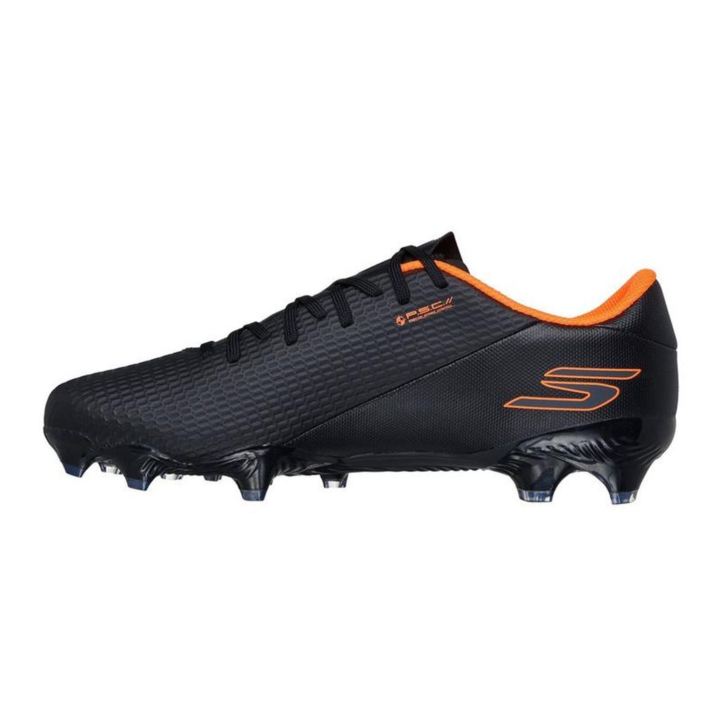 Black-Orange - Back - Skechers Mens SKX_2 Academy Firm Ground Football Boots