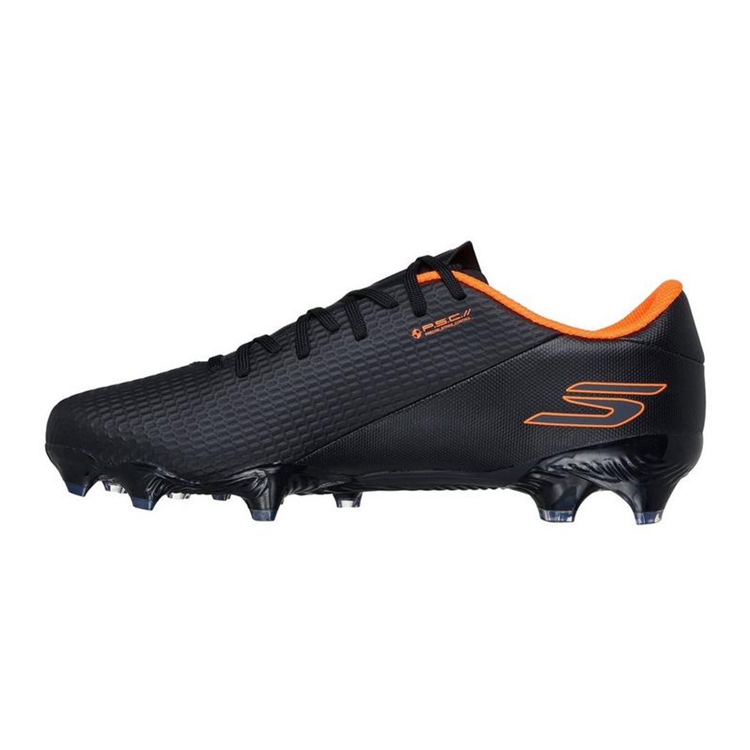 Black-Orange - Back - Skechers Mens SKX_2 Academy Firm Ground Football Boots