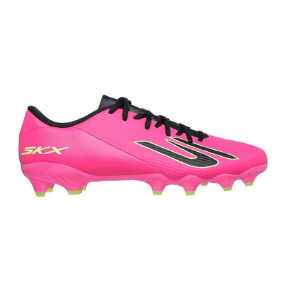 Pink-Black - Front - Skechers Mens SKX_2 Academy Firm Ground Football Boots
