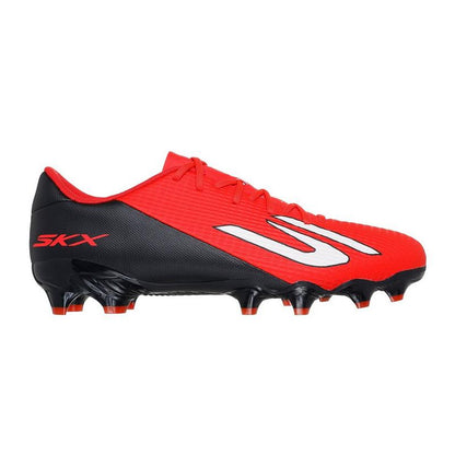 Red-Black - Front - Skechers Mens SKX_2 Academy Firm Ground Football Boots