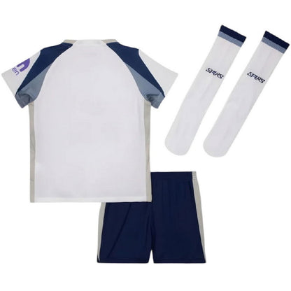 White - Back - Nike Childrens-Kids 2025-2026 Tottenham Hotspur FC Football Kit Set