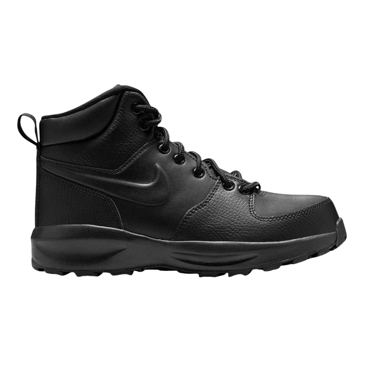 Triple Black - Front - Nike Womens-Ladies Manoa Leather Lace Up Ankle Boots