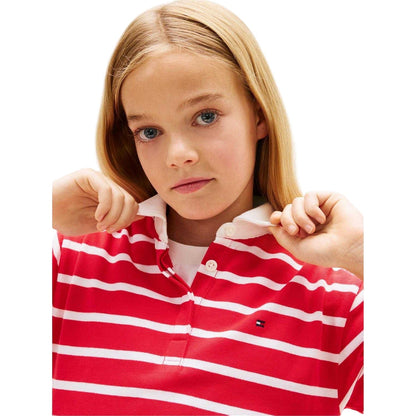 Red Alert - Lifestyle - Tommy Hilfiger Childrens-Kids Embroidered Logo Polo Shirt Dress