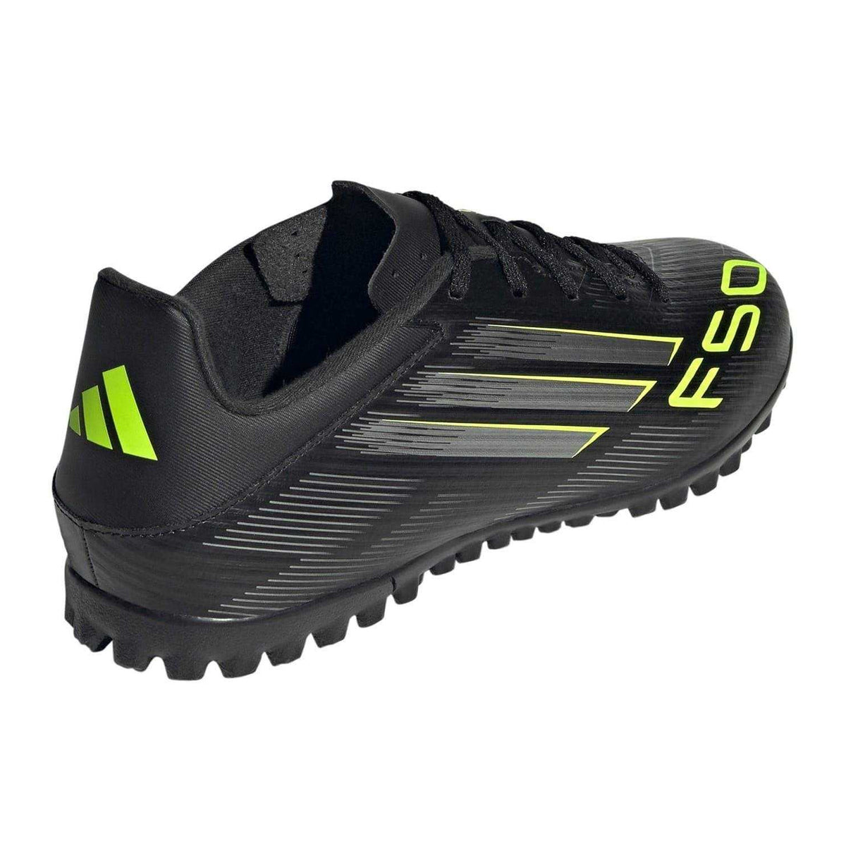 Black-Lemon - Back - Adidas Mens F50 League 3 Stripes Football Boots