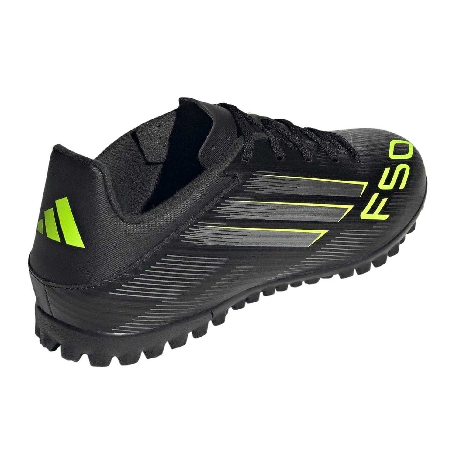 Black-Lemon - Back - Adidas Mens F50 League 3 Stripes Football Boots
