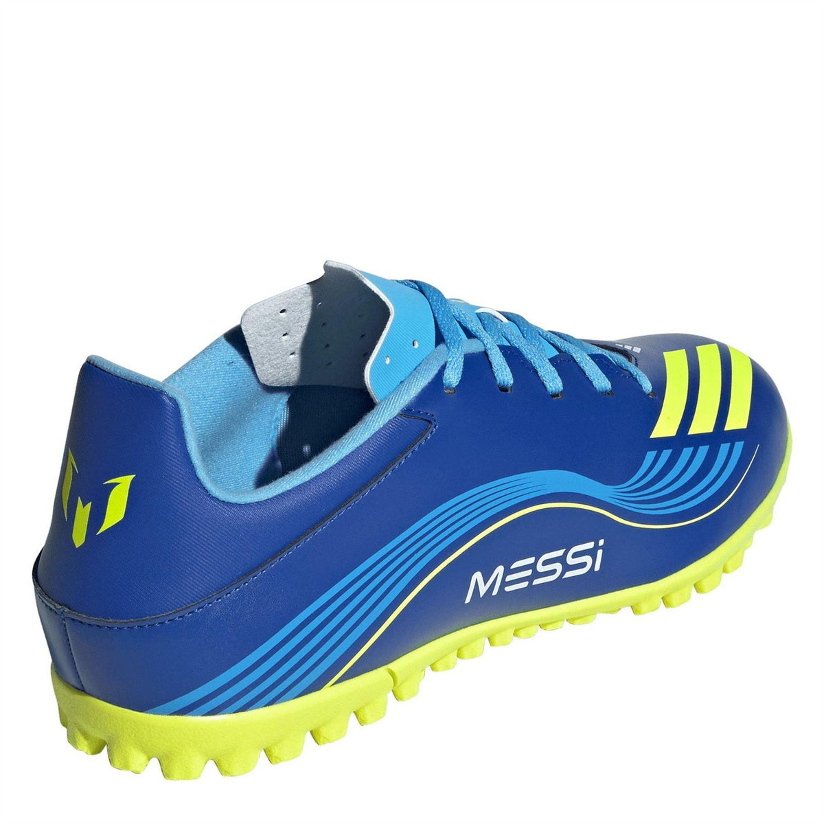 Blue-Yellow - Side - Adidas Mens F50 League 3 Stripes Football Boots