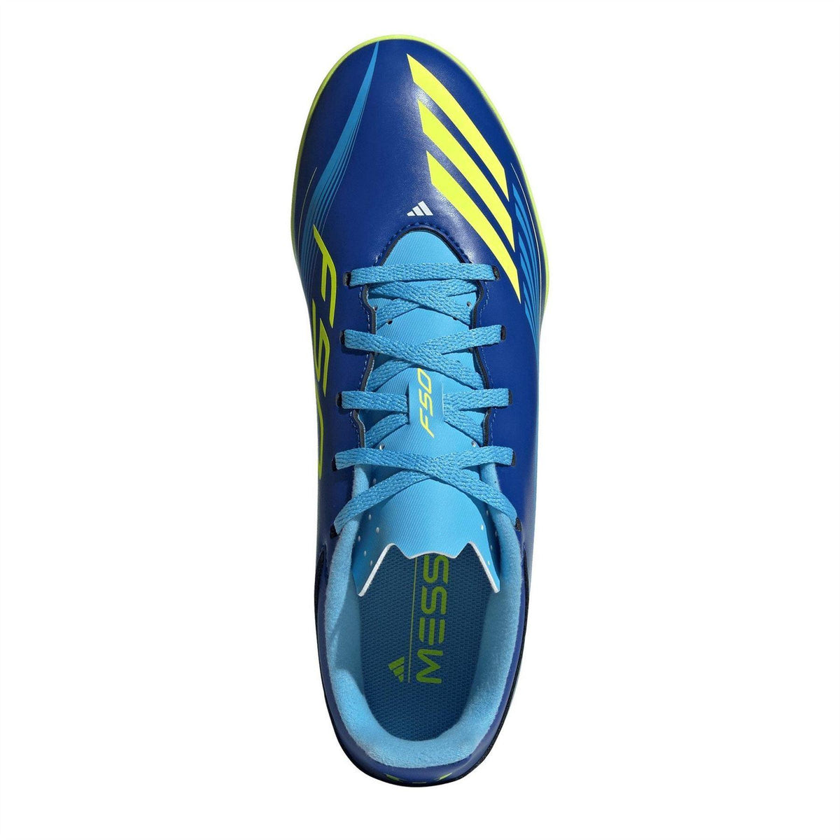 Blue-Yellow - Lifestyle - Adidas Mens F50 League 3 Stripes Football Boots