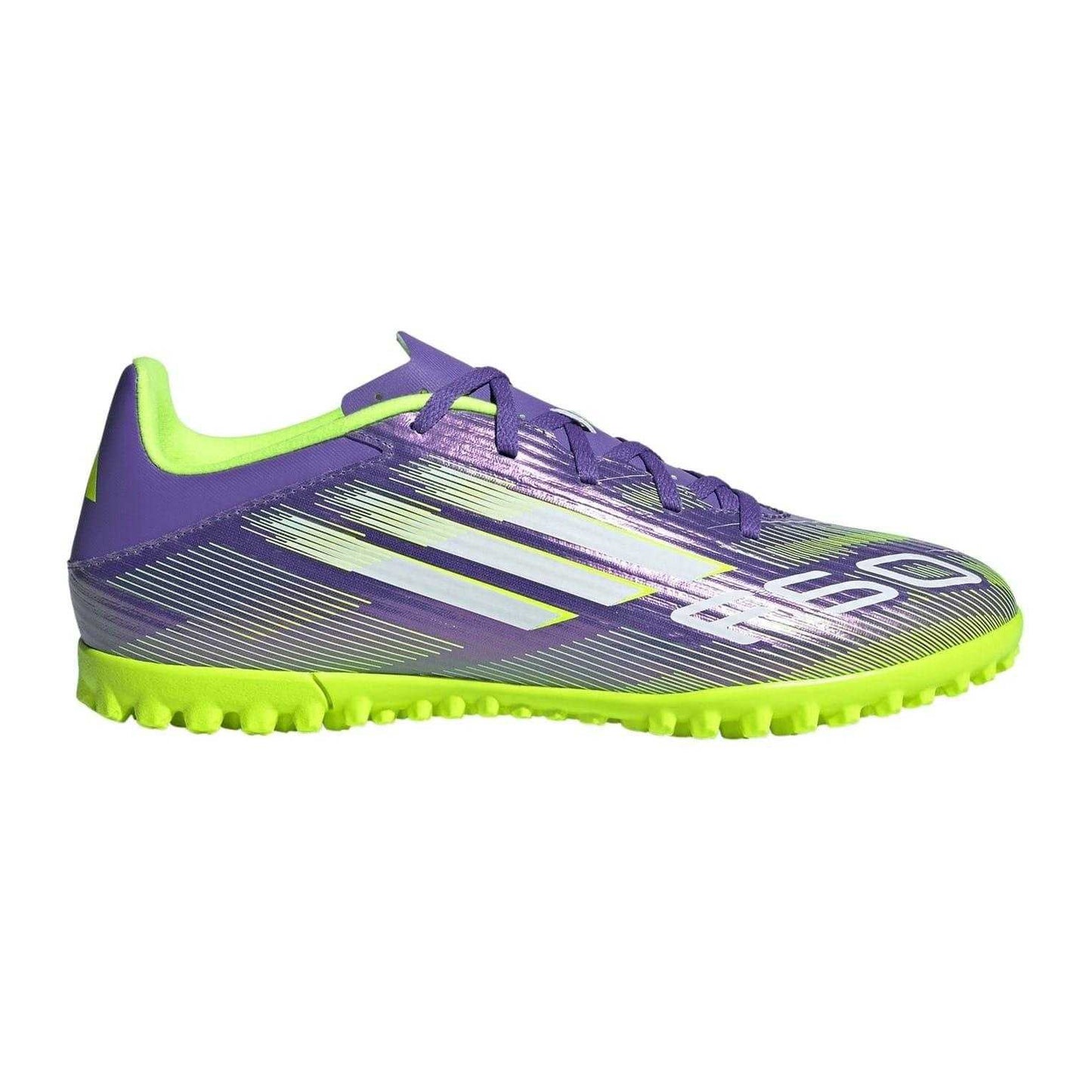 Purple-White - Front - Adidas Mens F50 League 3 Stripes Football Boots