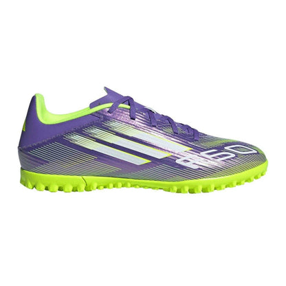 Purple-White - Front - Adidas Mens F50 League 3 Stripes Football Boots