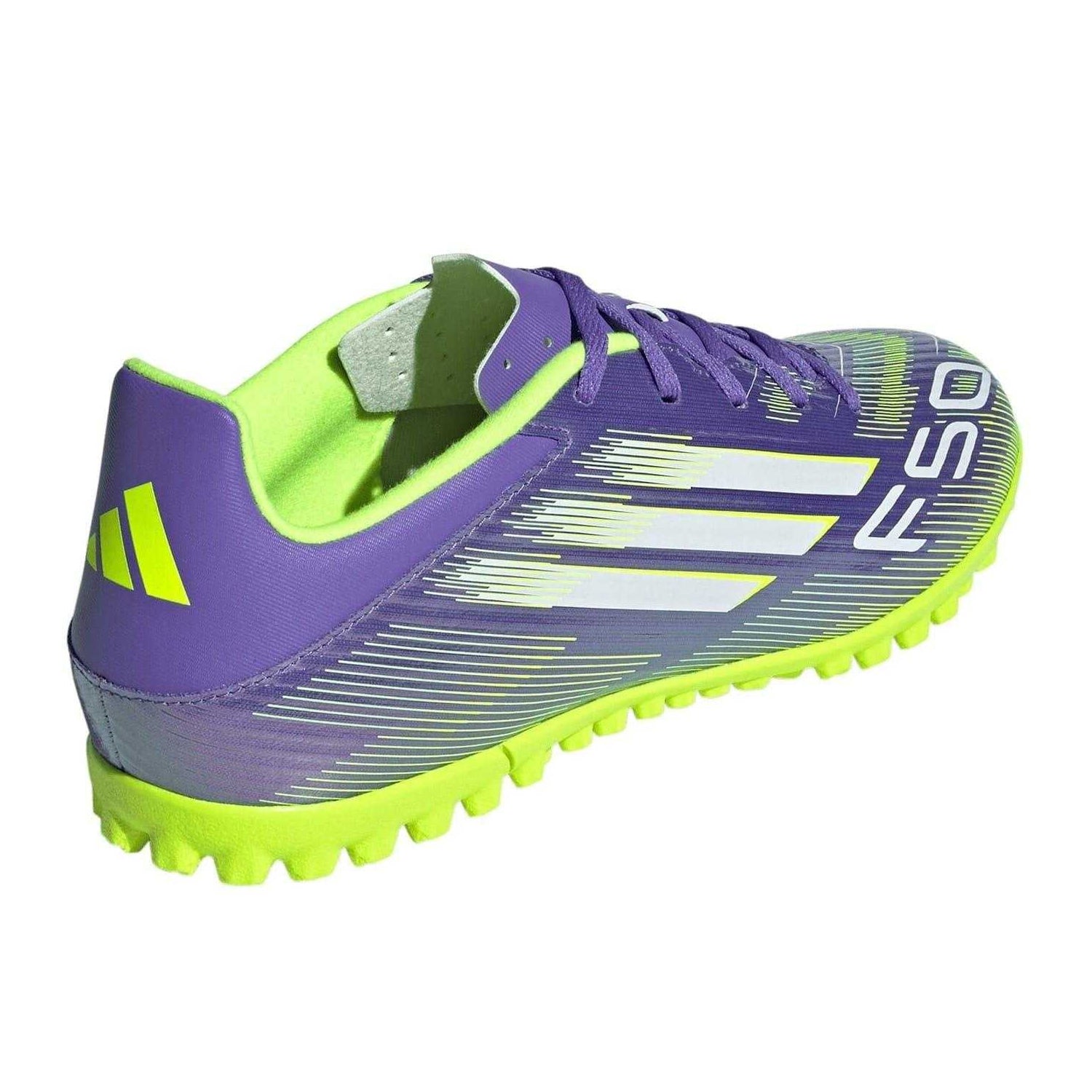 Purple-White - Back - Adidas Mens F50 League 3 Stripes Football Boots
