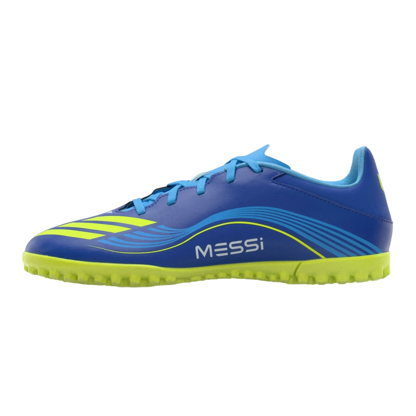 Blue-Yellow - Side - Adidas Mens F50 League 3 Stripes Football Boots