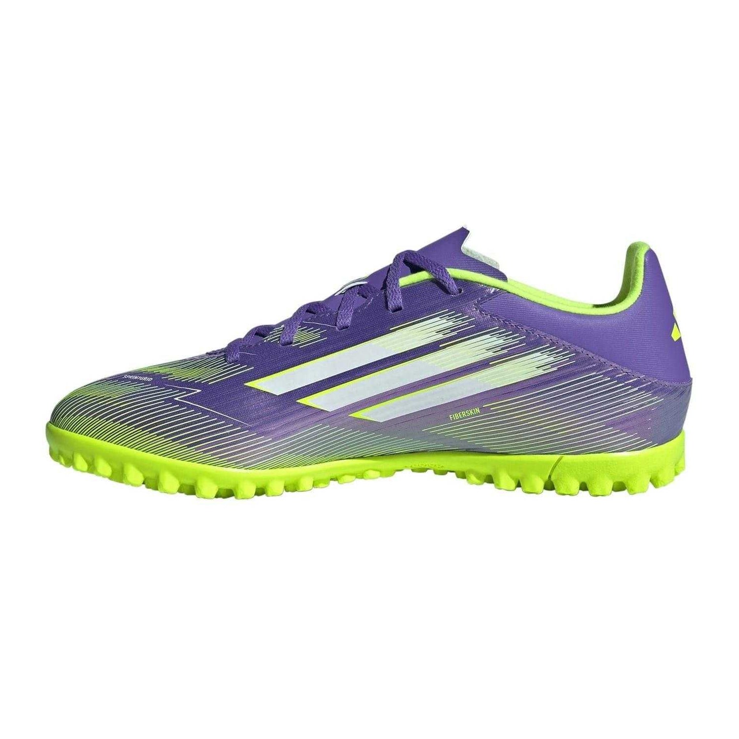 Purple-White - Side - Adidas Mens F50 League 3 Stripes Football Boots