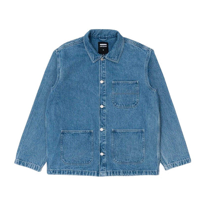 Sky Blue - Front - Dr Denim Mens Denim Drop Shoulder Jacket