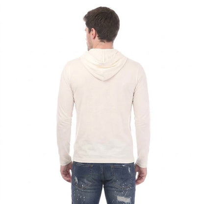 White - Back - DFND London Mens Lettering Regular Hoodie