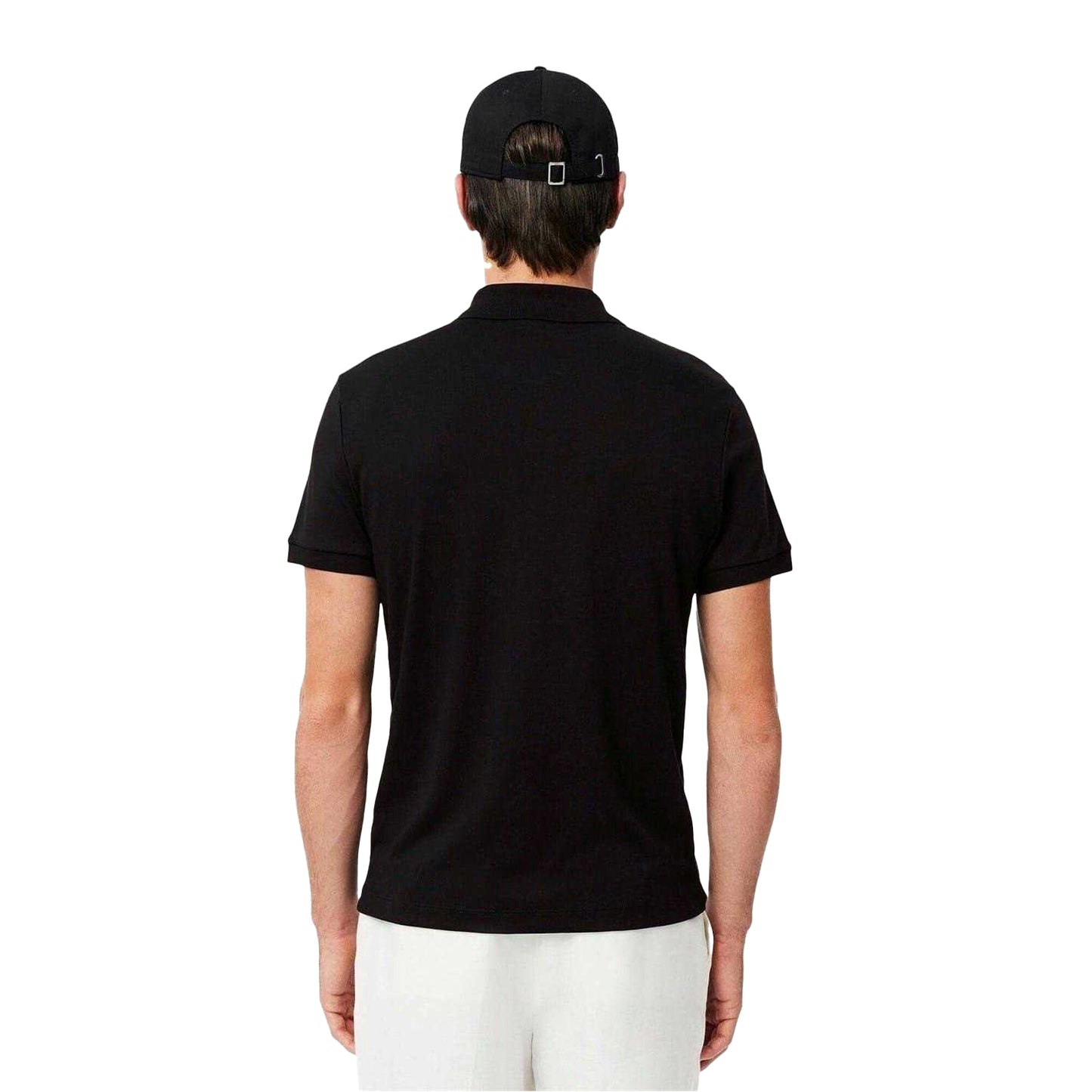 Black - Back - Lacoste Mens Pima Cotton Short-Sleeved Polo Shirt