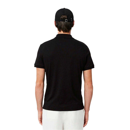 Black - Back - Lacoste Mens Pima Cotton Short-Sleeved Polo Shirt