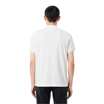 White - Back - Lacoste Mens Pima Cotton Short-Sleeved Polo Shirt