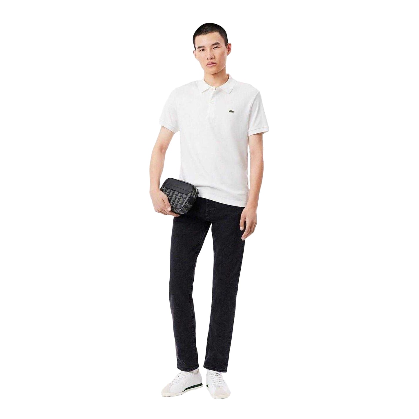 White - Lifestyle - Lacoste Mens Pima Cotton Short-Sleeved Polo Shirt