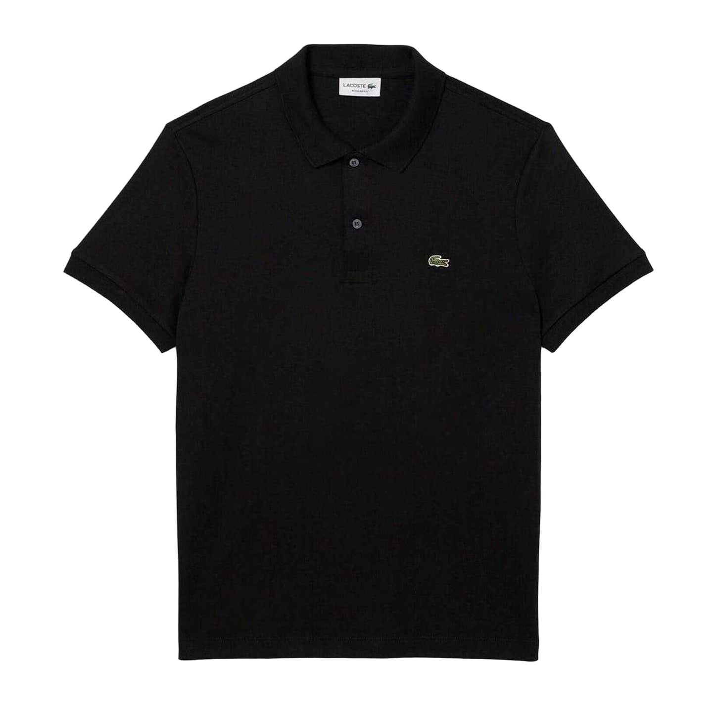 Black - Front - Lacoste Mens Pima Cotton Short-Sleeved Polo Shirt