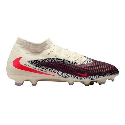 Burgundy-Digital Print - Front - Nike Mens Phantom 6 Academy Firm Ground Football Boots