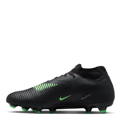 Black-Green - Back - Nike Mens Phantom 6 Academy Firm Ground Football Boots