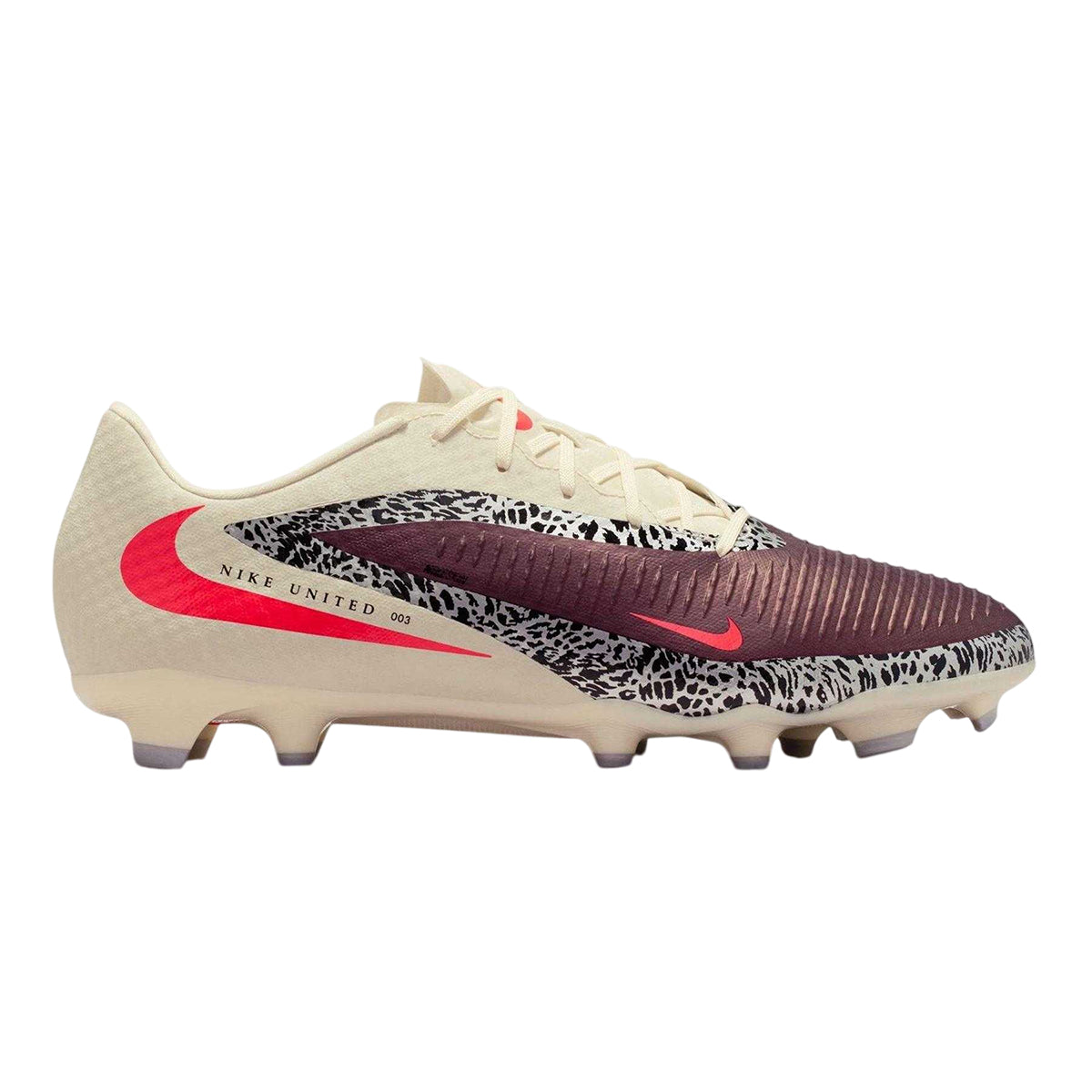 Burgundy-Digital Print - Front - Nike Mens Academy Firm Ground Football Boots