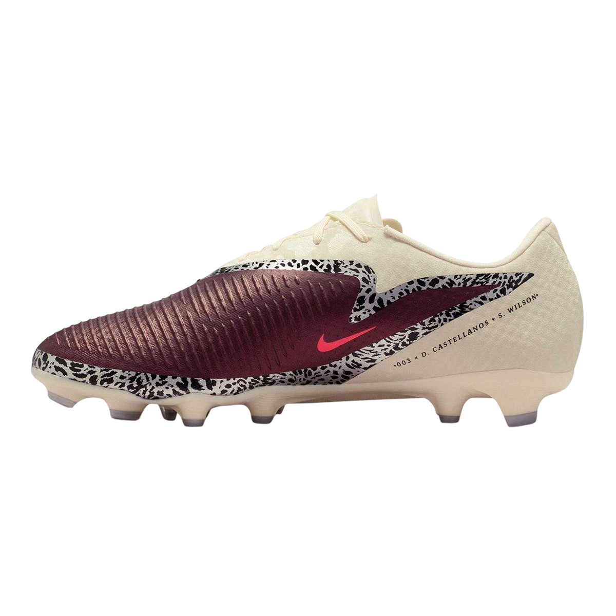 Burgundy-Digital Print - Side - Nike Mens Academy Firm Ground Football Boots