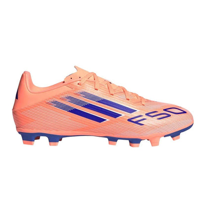 Orange-Blue - Front - Adidas Mens F50 League Firm Ground Football Boots