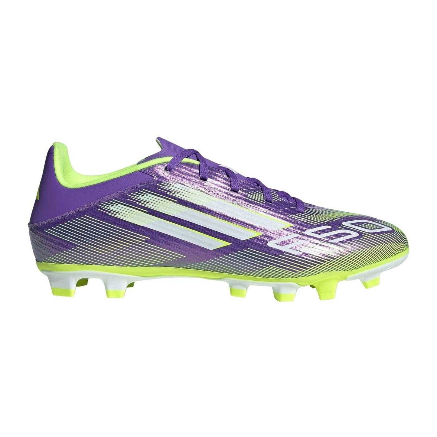 Purple-White - Front - Adidas Mens F50 League Firm Ground Football Boots