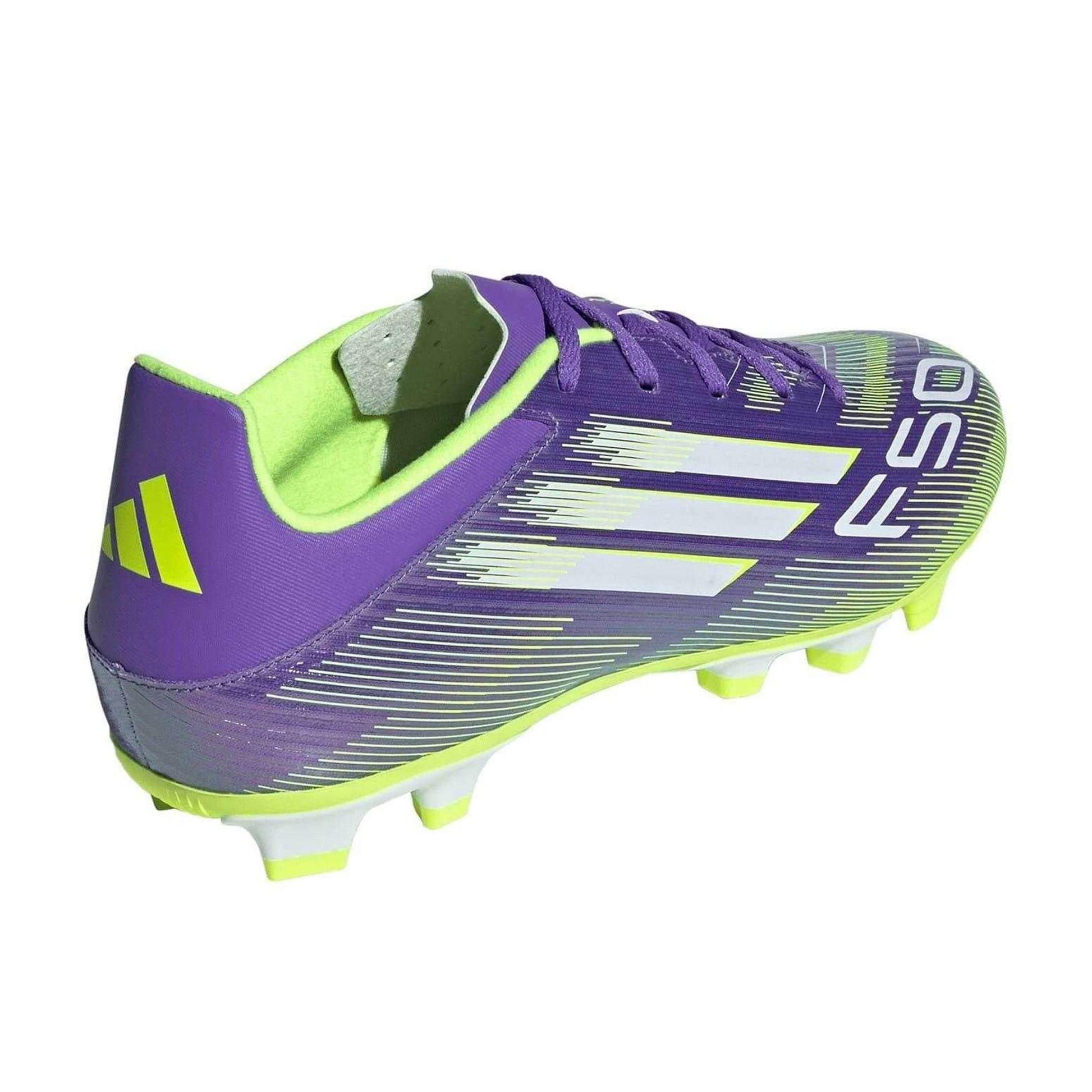 Purple-White - Back - Adidas Mens F50 League Firm Ground Football Boots